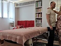I watched the Italian milf Mary Rider shave her pussy then ride Luca Borromeo after a foot massage and blowjob