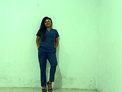 Hot nurse sucks and fucks cleaning staff at hospital