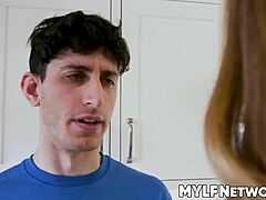 silvia and nick fuck hard in kitchen with big cock