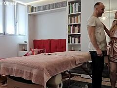 I watched the Italian milf Mary Rider shave her pussy then ride Luca Borromeo after a foot massage and blowjob