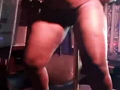 African Kenyan stripper performs live striptease on instagram.