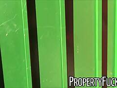 A young black real estate agent gets tricked into a hardcore fuck with a pervert filming outdoors