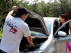 big tits milf mary redqueen ass fucked on the road with monster cock