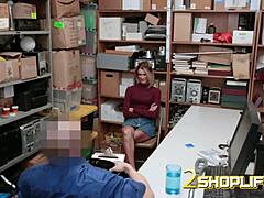Emma Takes a Hard Bareback Pounding from a Horny Officer at the Desk