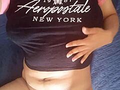 Hot latina masturbating in bedroom recalling first time losing virginity