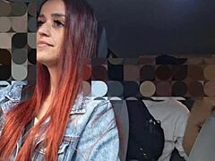 Slut App Driver Picks Up Masturbating Passenger Behind!