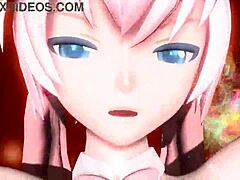 megurine luka in alien project diva nude mod with bunny costume.
