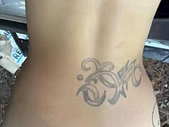 Big booty hooker takes cum in mouth after outdoor fucking