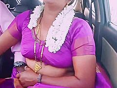 Indian Car Sex Housewife Dirty Talks Driver