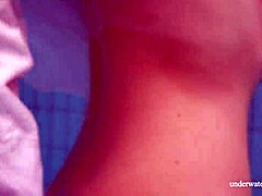 Hey, check out babe Lola's big natural tits underwater in the pool! 😍