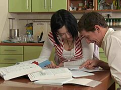 I'm the teen cutie who fucked her tutor with my big black cock