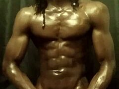 oiled bbc stroking feels so powerful and muscular