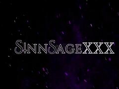 Hot lesbian chicks sinn sage and aiden starr pleasing their pussies.