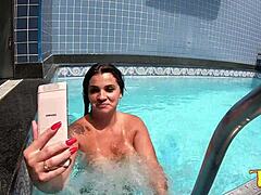 ted messes with brazilian actresses cristine castelary and gih rocha during breaks