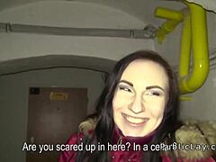 i picked up this european brunette amateur for a public bang.