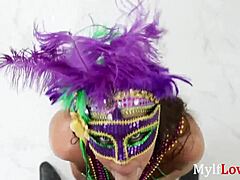 Busty brunette Camela Clutch asks, 'Want to see my oiled ass?'