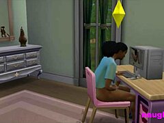 Girl catches her futa roommate masturbating and gets punished with assfucking