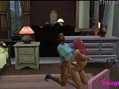 Girl catches her futa roommate masturbating and gets punished with assfucking