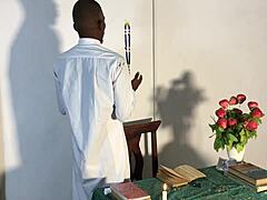 Full video of step sister confessing sins to reverend father in convent.