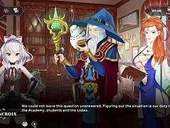 Bold wanderer explores hentai game world.