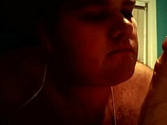 My first blowjob on a dildo was amazing