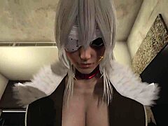 is hilda licking ghislaine's big tits in this futa scene?