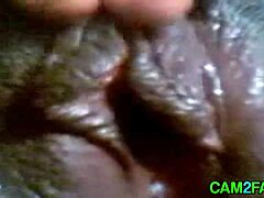 ebony girl masturbating on webcam