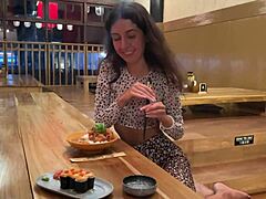 i sucked a huge dick in the sushi bar toilet and ate rolls with cum on my face