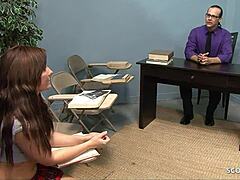 Casey Cumz tricks old teacher for classroom fuck 😈