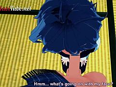 shirou gives sieg a blowjob and bareback fucks him hard in tatami room