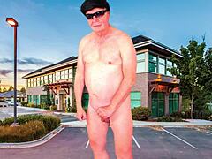 stripping and masturbating in parking lot