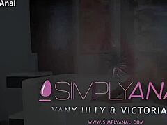 Czech lesbians lick rears in gaping anal activity with dildo