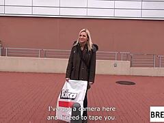 Bianca Ferrero licks ass close-up in the breedbus.