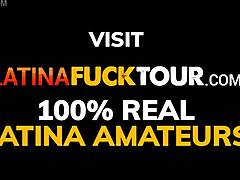 Cheating latina fucks before man comes home