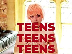 Victoria Greene, Beautiful Teen 18+ With Blue Eyes, Has First Time Squirting In School Uniform At Party