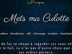 French Femdom Humiliates with Sissification Jerk Off Instructions