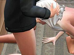 group sex contrasts on floor versus chair