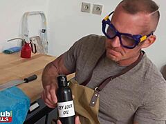 fakehub - super hot big tits blonde has anal sex after soaking her panties