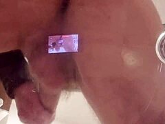 Sexy perverse moans with pissing and leather jacket - jerking with cum and intense moans with dirty talk.