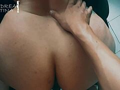 boss cums on tattooed latina secretary's big ass