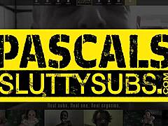 Submissive maid in costume entertains in reality show.