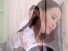 deep in the saddle with fake tits and long hair?