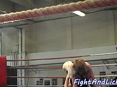 Lesbian wrestling babes