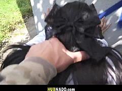 Public Deepthroat Gagging