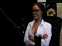 Brunette striptease reveal