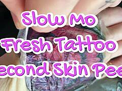 Fresh tattoo peel