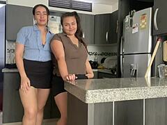 Strap-On Kitchen Fuck