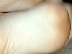 Passionate Footjob Cumshot
