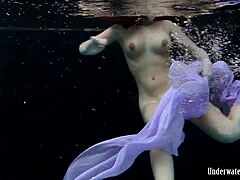 Black-Haired Pool Swim