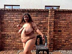 Bbw Smoking Naked Outdoors